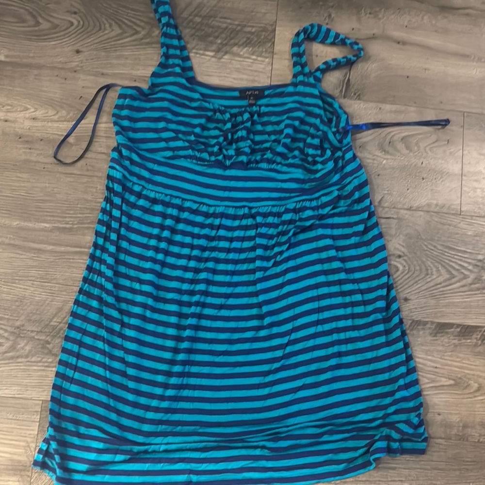 Apt. 9 Blue and Black Striped Tank dress